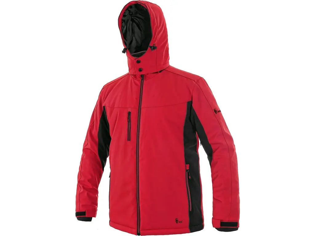 Fotografie Pánská zateplená softshellová bunda VEGAS - Červená / černá | XXXL Canis A27:P71276